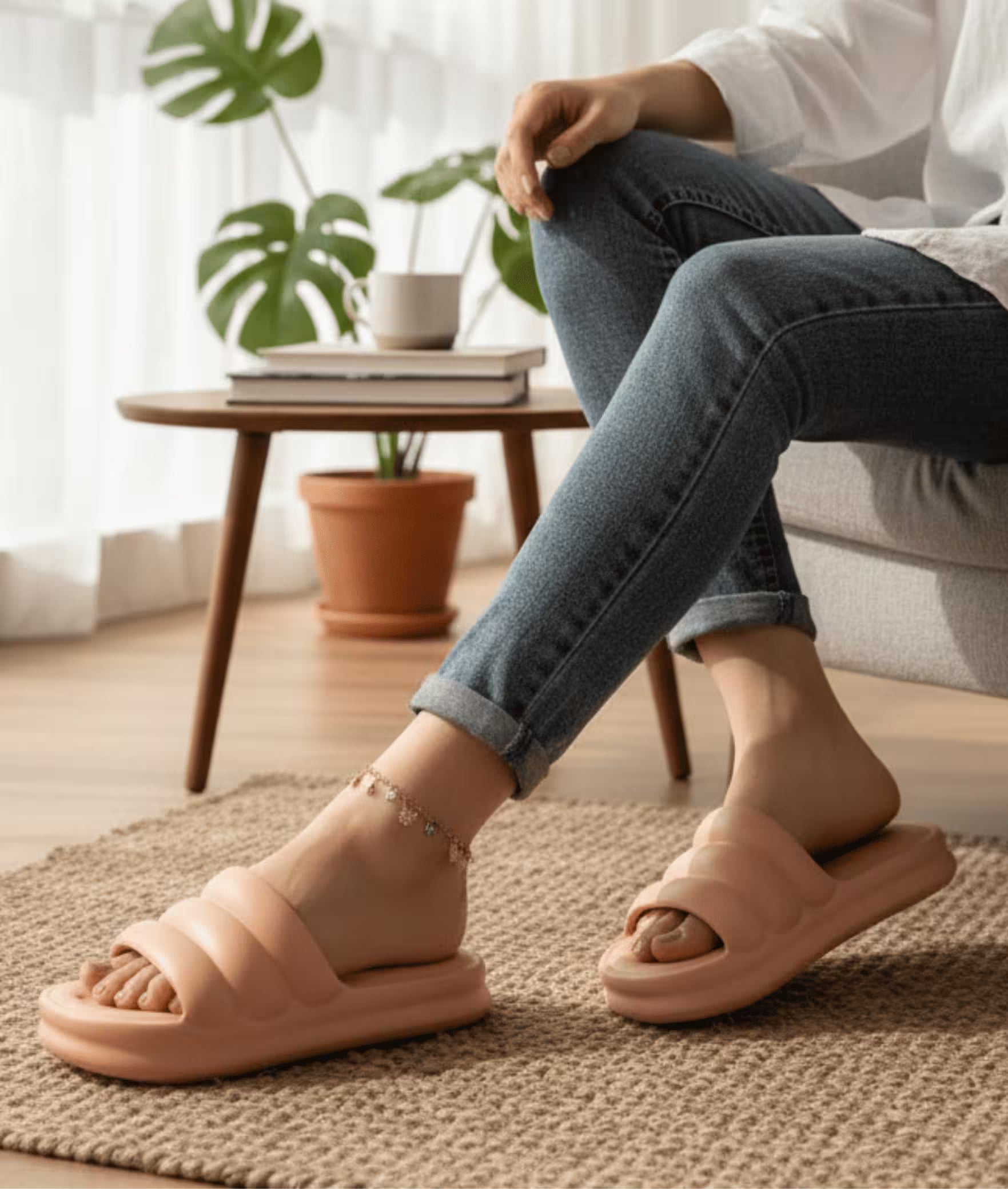 Marshmello – Pantuflas Cómodas tipo sandalia ligera