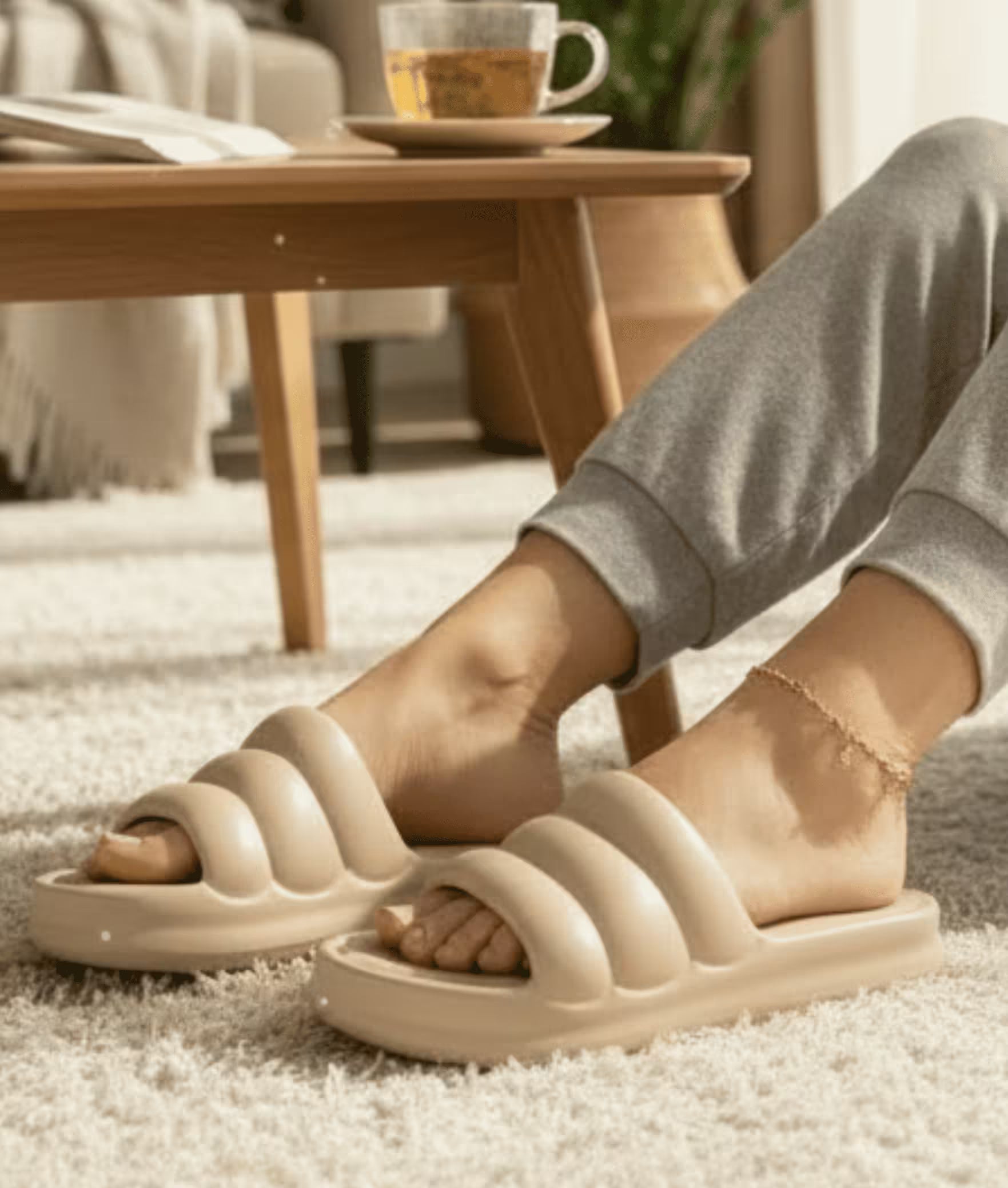 Marshmello – Pantuflas Cómodas tipo sandalia ligera