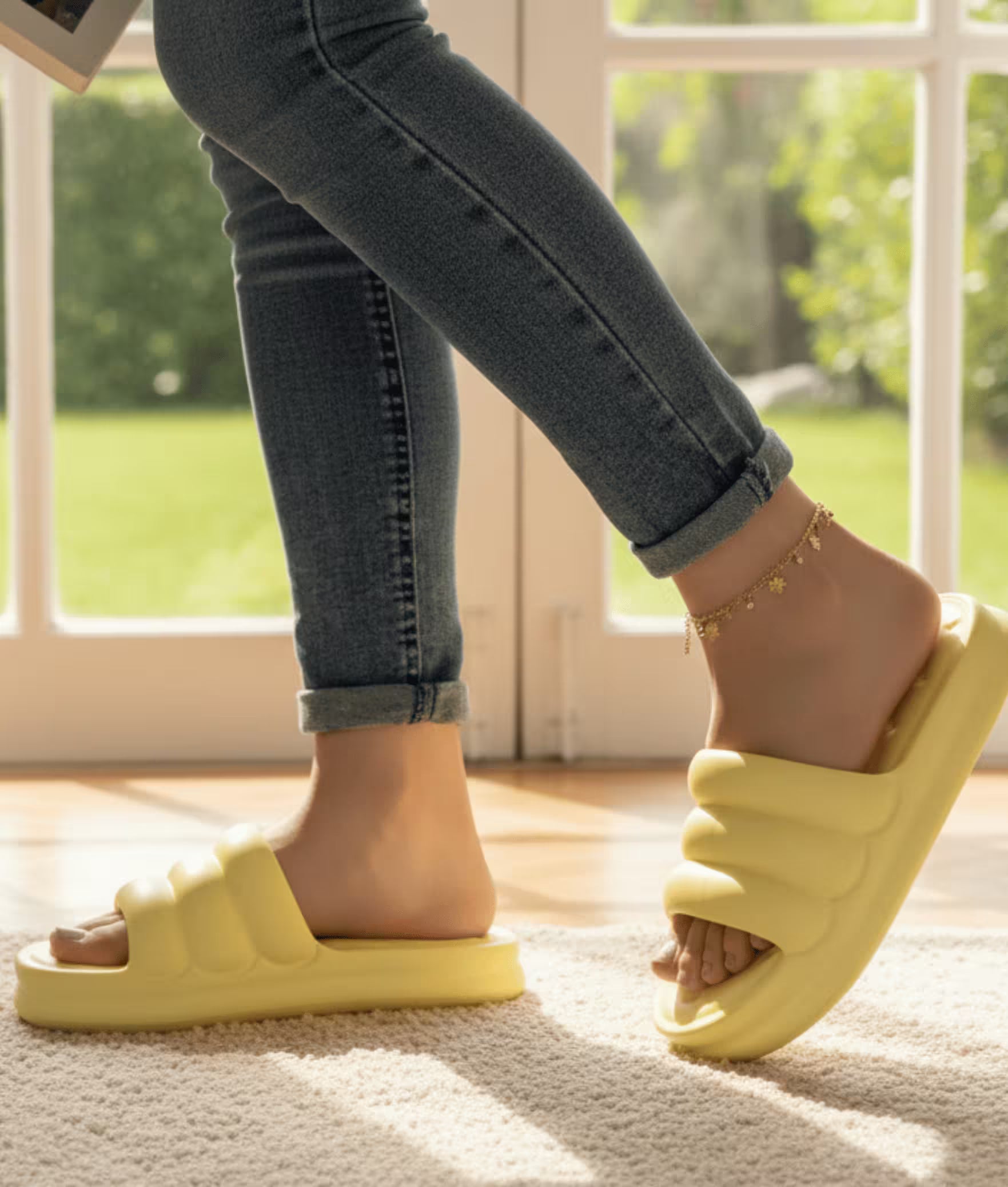 Marshmello – Pantuflas Cómodas tipo sandalia ligera