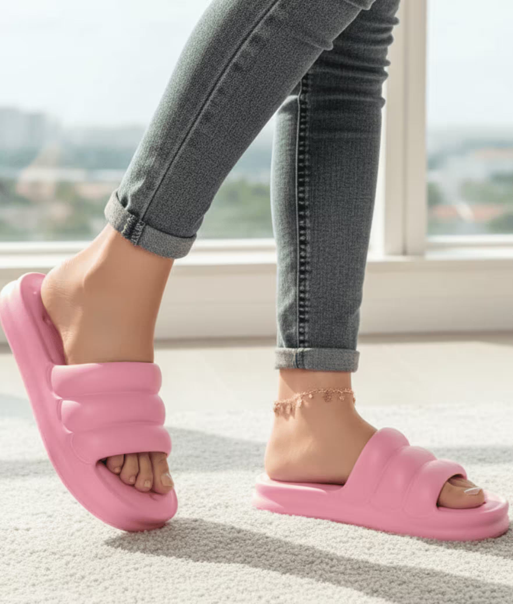 Marshmello – Pantuflas Cómodas tipo sandalia ligera