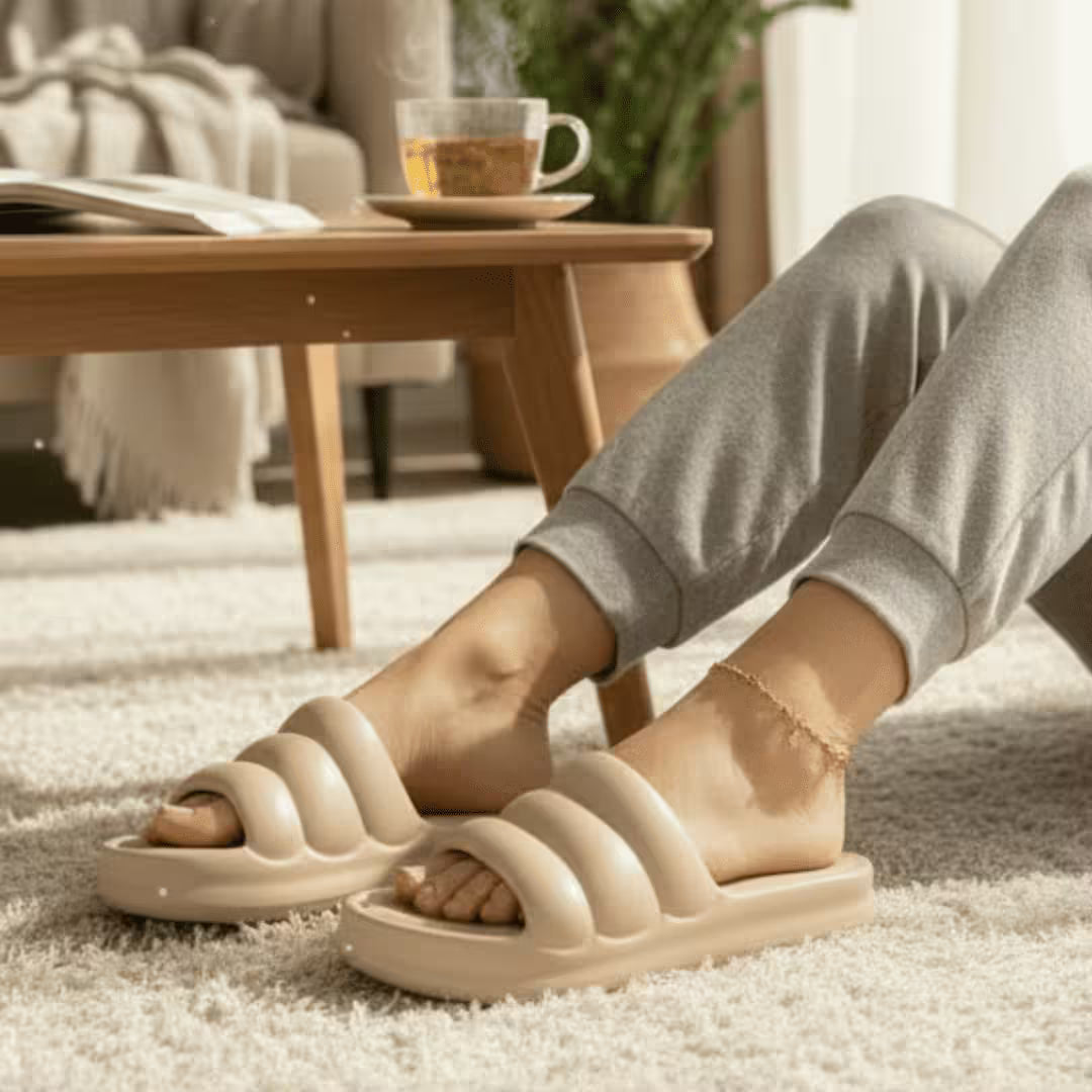 Marshmello – Pantuflas Cómodas tipo sandalia ligera